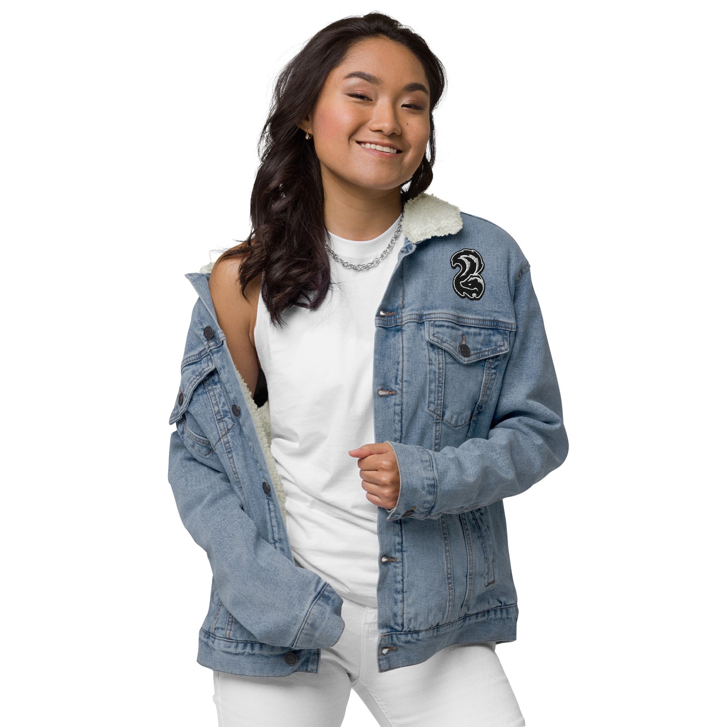 Unisex denim sherpa jacket